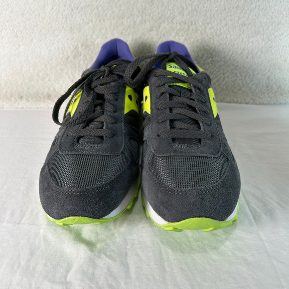Saucony Shadow 5000 Mens Shoes Dark Grey Neon Yellow Athletic Sneakers Size 9 - Picture 3 of 15